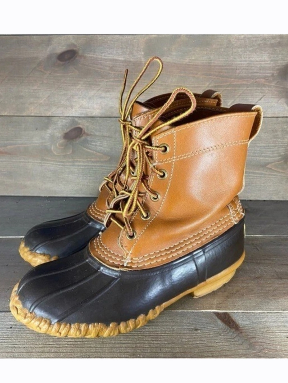 Black and Brown Duck Boots